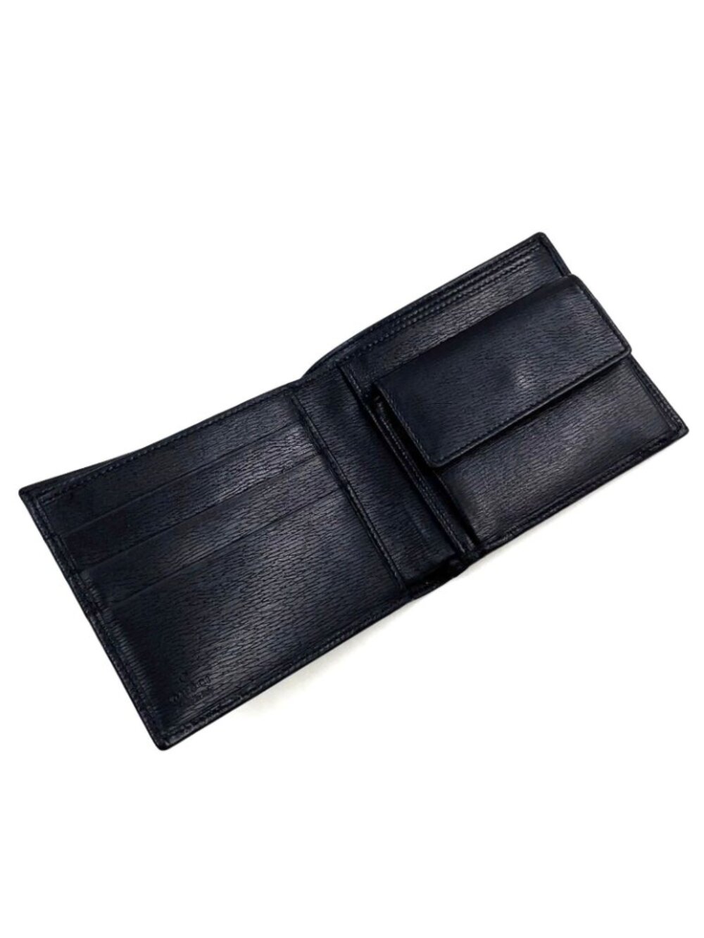 Gucci Bifold Leather Black Wallet Silver - Picture 3 of 15